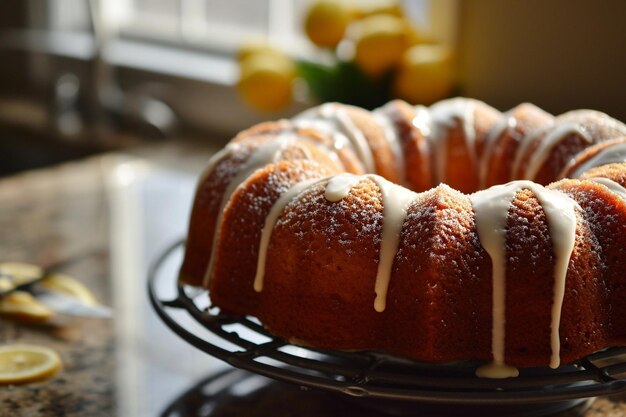 Foto torta de mármore de limão