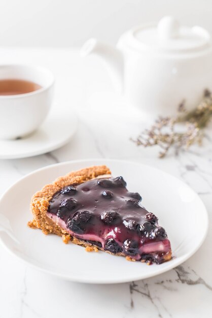 Torta de Mirtilo com Chá