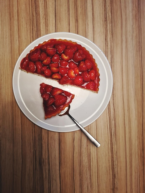 Foto torta de morango - estilo alemão