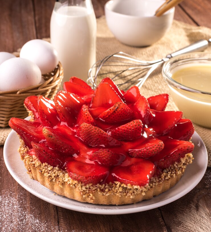 Foto torta de morango tradicional brasileira