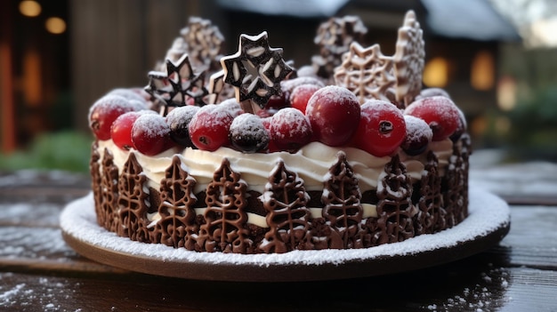 Torta de Natal da Floresta Negra