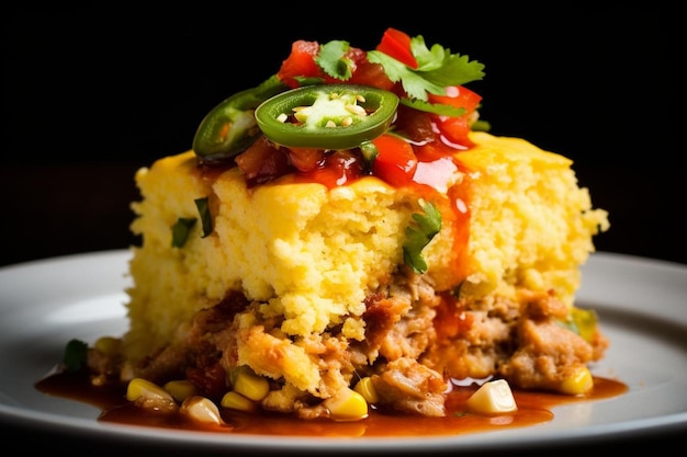 Torta de Tamale de Frango com Torta de Milho