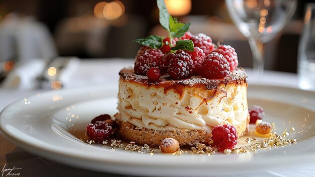 Torta gourmet de refeição elegante revestimento comestível sobrenome dourado