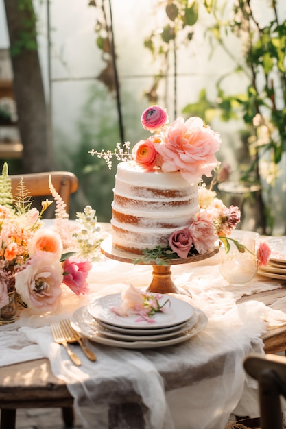 Torta ingeniosa de fusión botánica bohemia infundida con maravillas de la naturaleza