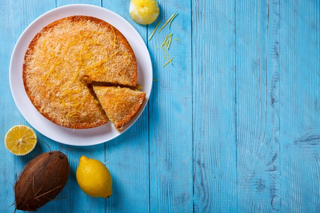 Torta Con Limón Y Coco. Tortas Caseras