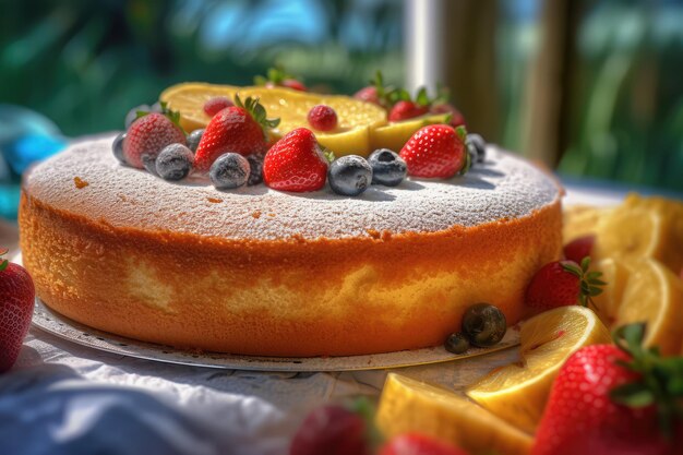 Foto torta de maíz tradicionales dulces típicos brasileños elaborados a base de maíz ia generativa