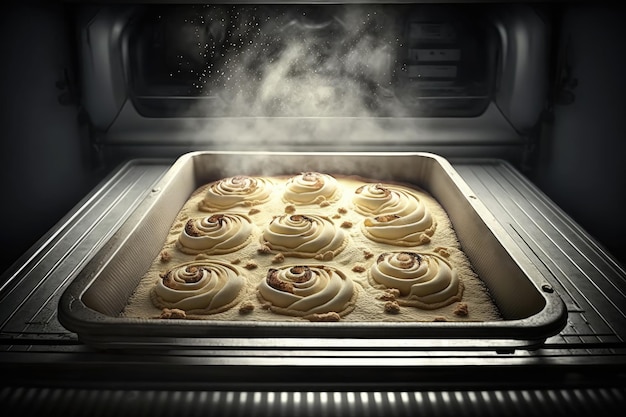 Foto torta de masa horneada al horno en una bandeja para hornear