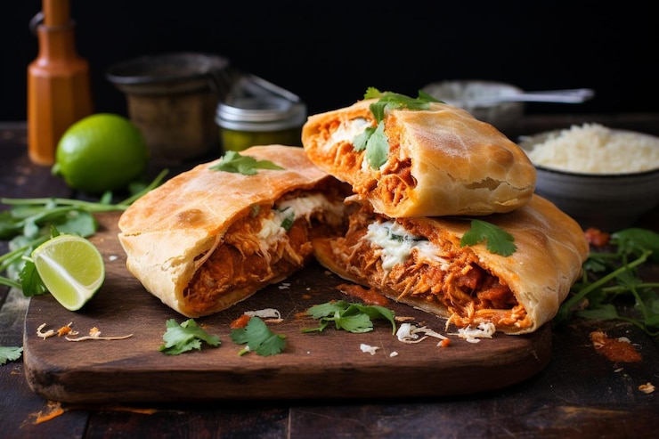 Foto tortas com molho de búfalo picante tortas deliciosas fotografia de imagem