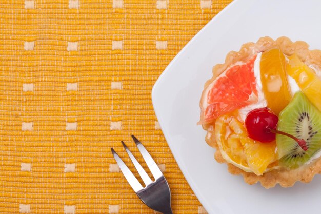 Foto tortas de sobremesa de frutas