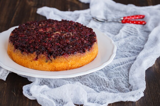 Torte mit Preiselbeeren