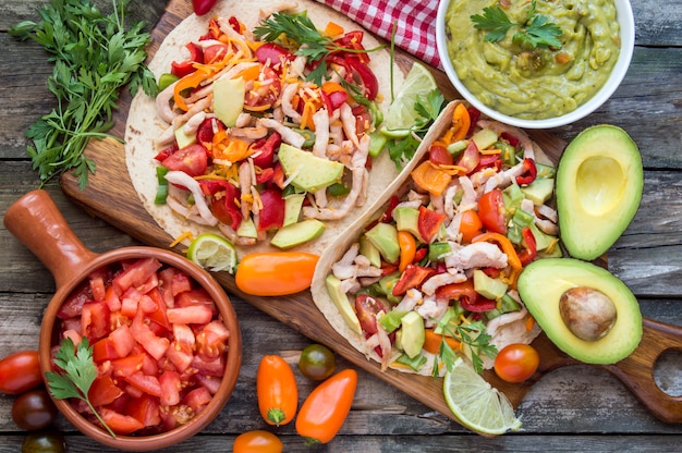 Tortilhas com legumes