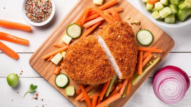 Tortilhas de porco fritas em panada