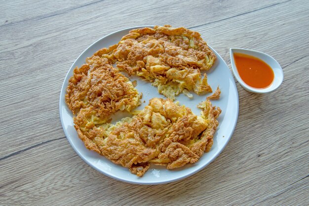 Tortilla de cangrejo al estilo tailandés