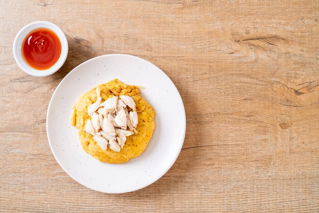 tortilla con carne de cangrejo