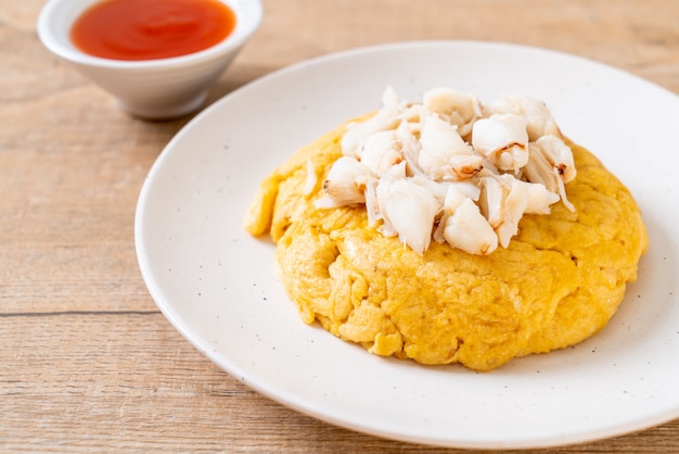 tortilla con carne de cangrejo