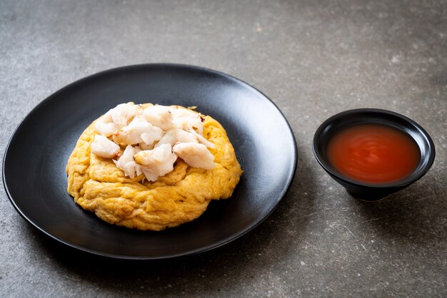 tortilla con carne de cangrejo