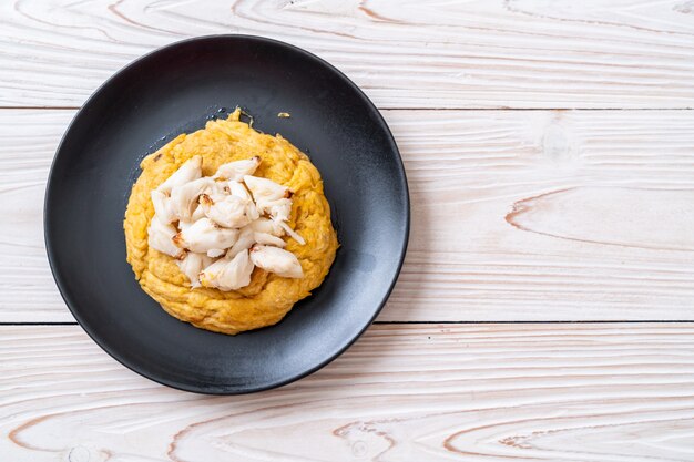 tortilla con carne de cangrejo