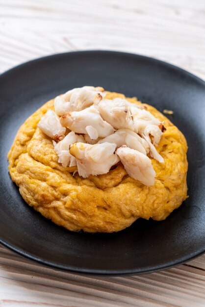 tortilla con carne de cangrejo