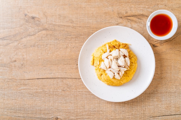 tortilla con carne de cangrejo