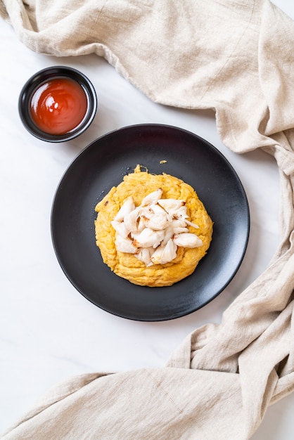 tortilla con carne de cangrejo