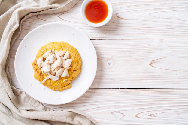 tortilla con carne de cangrejo