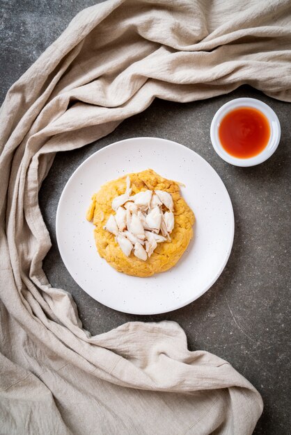 tortilla con carne de cangrejo