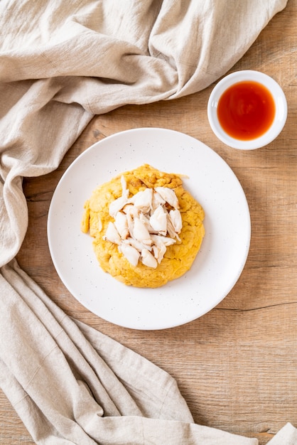 tortilla con carne de cangrejo