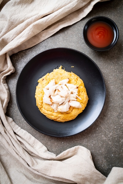 tortilla con carne de cangrejo