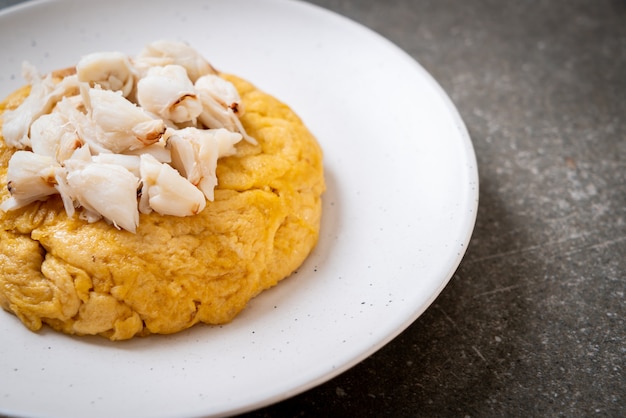 tortilla con carne de cangrejo