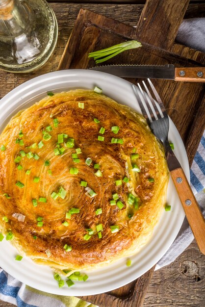 Tortilla de espagueti casera