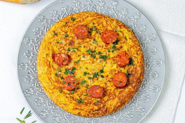 Tortilla Española con Chorizo