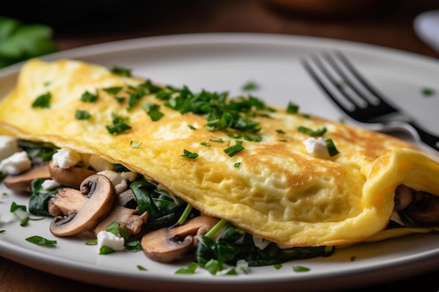 Tortilla De Espinacas Y Queso