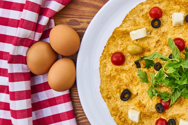 Tortilla con huevos