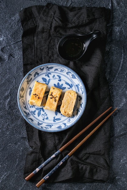 Tortilla japonesa enrollada Tamagoyaki