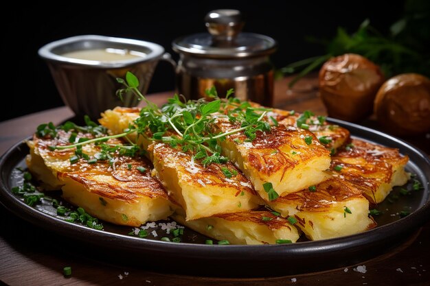 Tortilla de patatas en una sartén