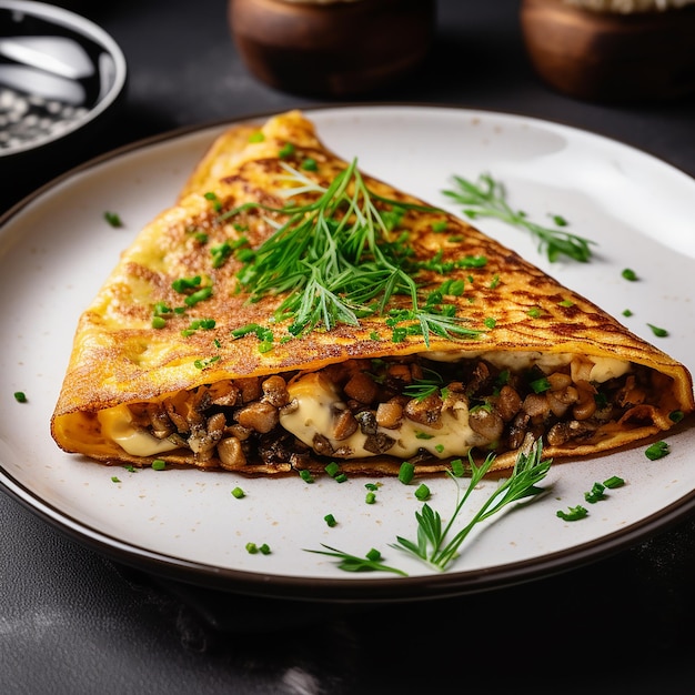 Tortilla Rellena De Lentejas Con Pan De Centeno