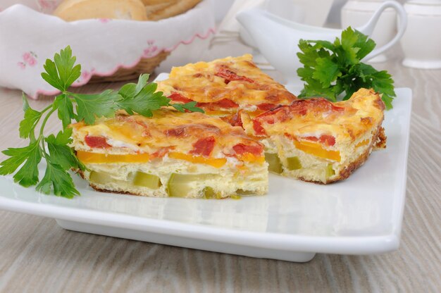 Tortilla con verduras