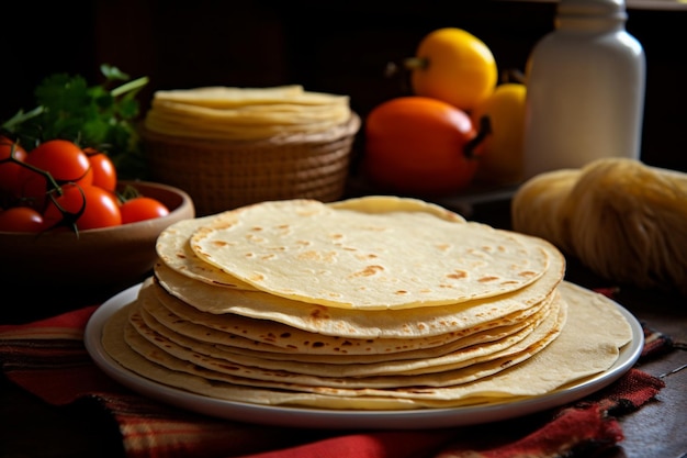 Tortillas de maíz caseras