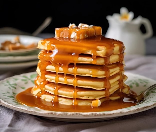 Las tortitas argentinas de dulce de leche son ricas y dulces AI generativa