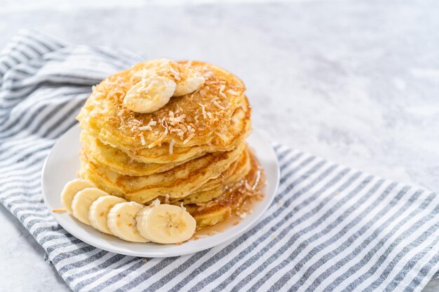 Tortitas de plátano y coco