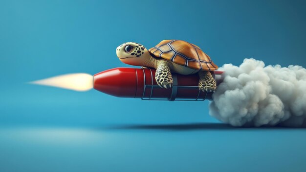 La tortuga en un cohete