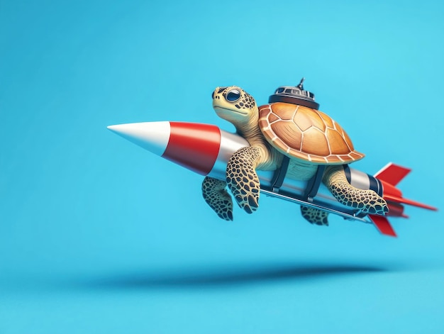 La tortuga en un cohete