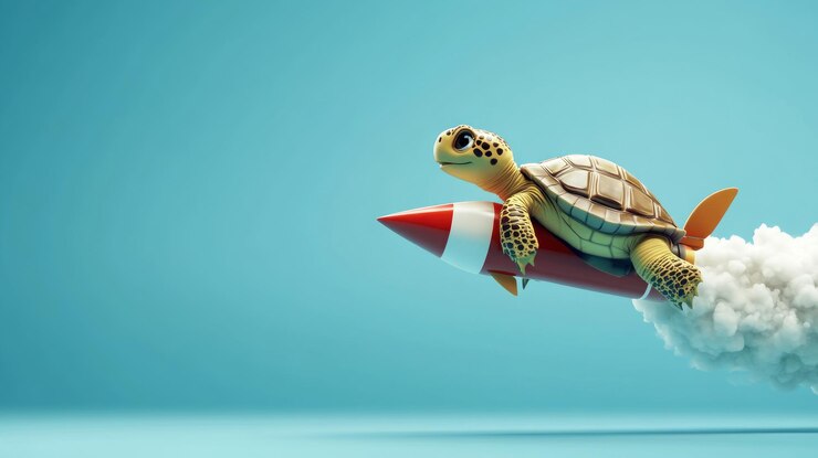 La tortuga en un cohete