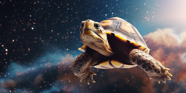 tortuga en el espacio ai generativo