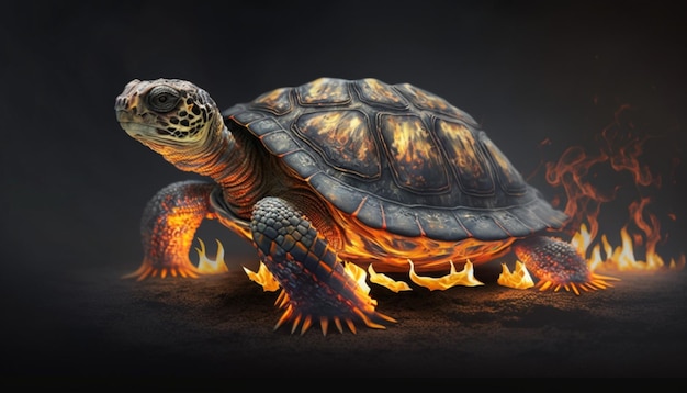 tortuga de fuego