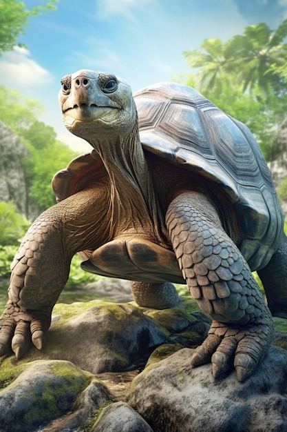 Tortuga gigante de Aldabra IA generativa