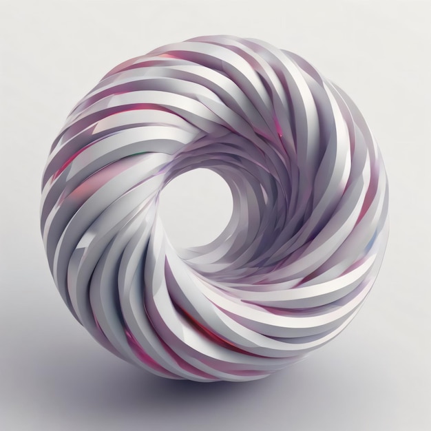 Torus 3D holográfico abstrato