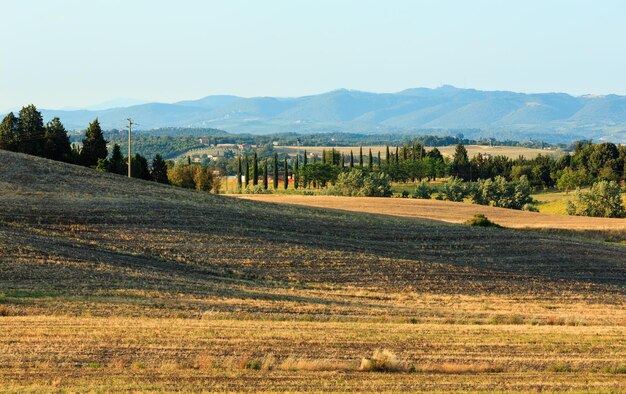 Toscana salida del sol campo Italia