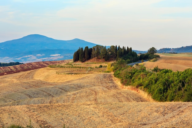 Toskana-Sonnenaufganglandschaft Italien