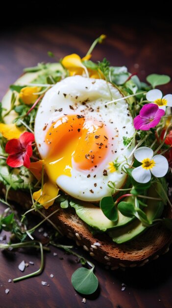 Tostada De Aguacate Delicia De Desayuno Fresca, Sencilla Y Saludable Para Instagram